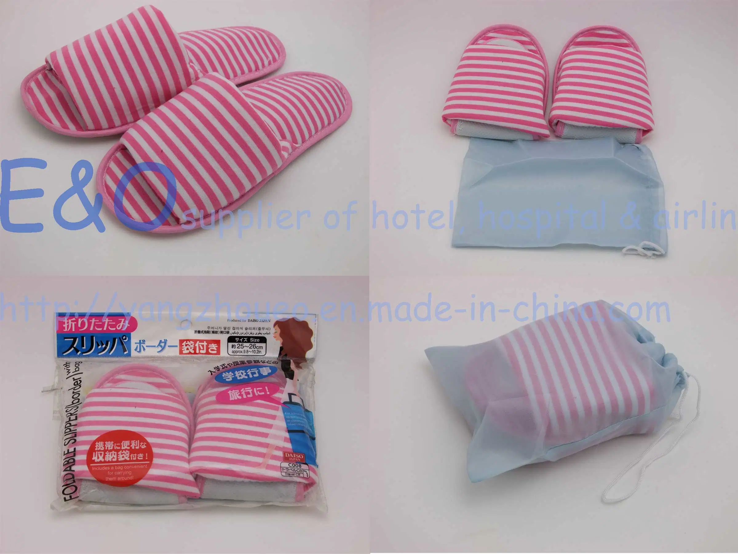 Azo Free Travel Foldable Lady Footwears Hotel Slippers