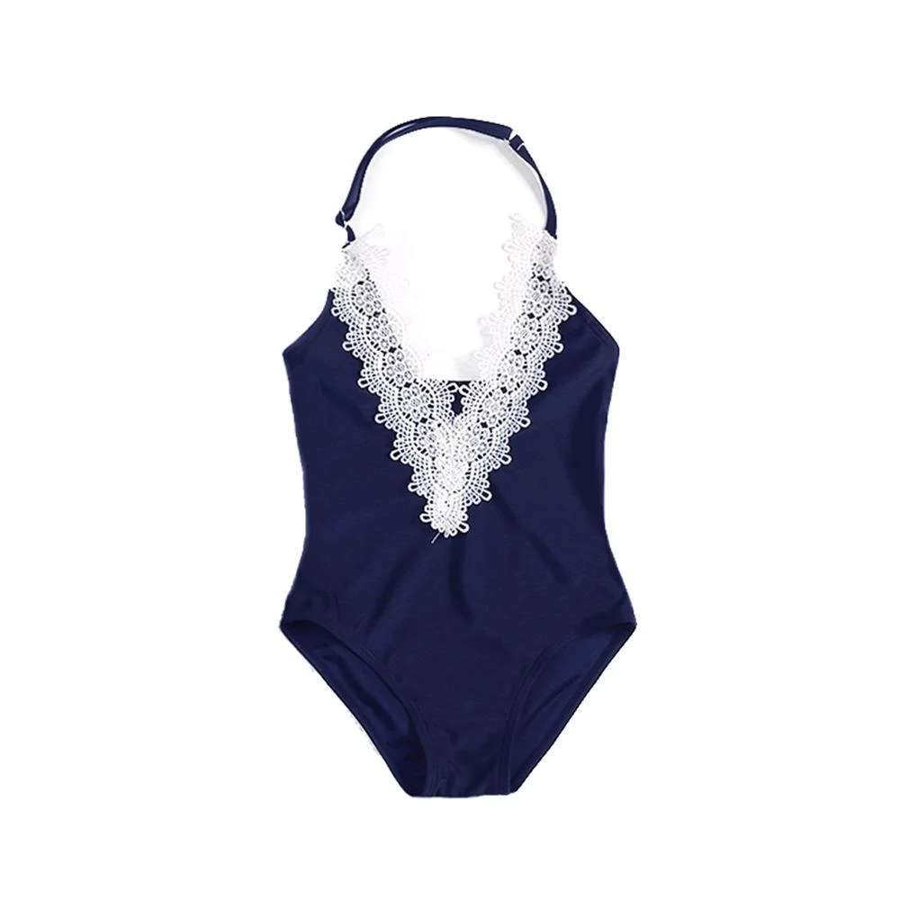 Parent-Child Swimwear 1 Piece Swimsuit Lace Baby Clothes