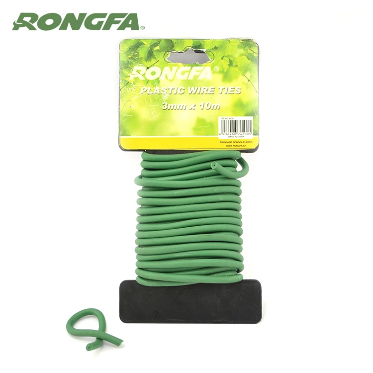 5 metros de color verde fuerte Heavy Duty TPR Soft amarre para el enlace de la planta de jardín de plantas Twist Tie