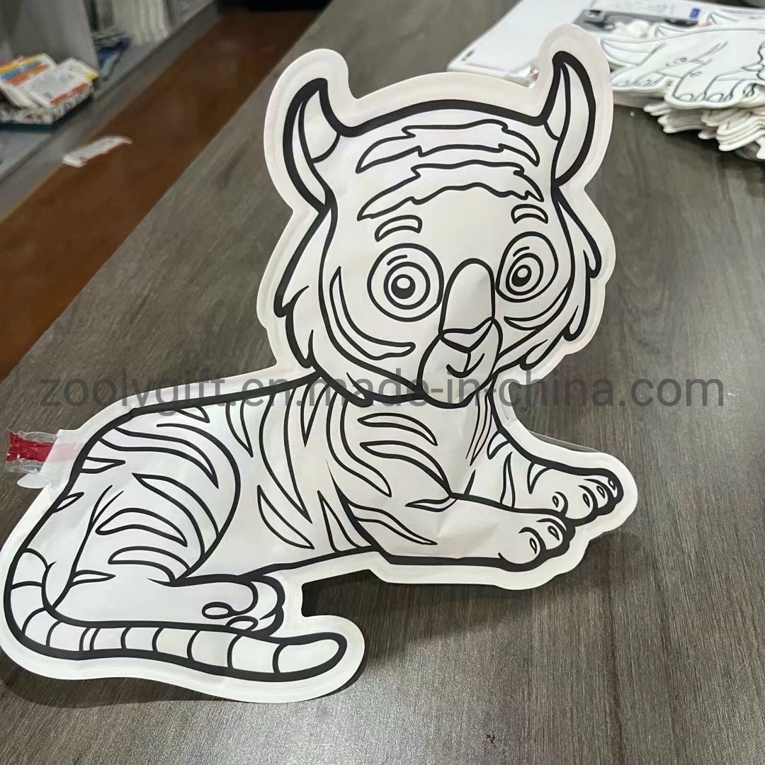 Personnaliser impression dessin dessin dessin dessin dessin animal forme tigre ballons bébé jouet ballon Fête 3D ballon bricolage peinture papier ballon Air jouet Bulle à colorer