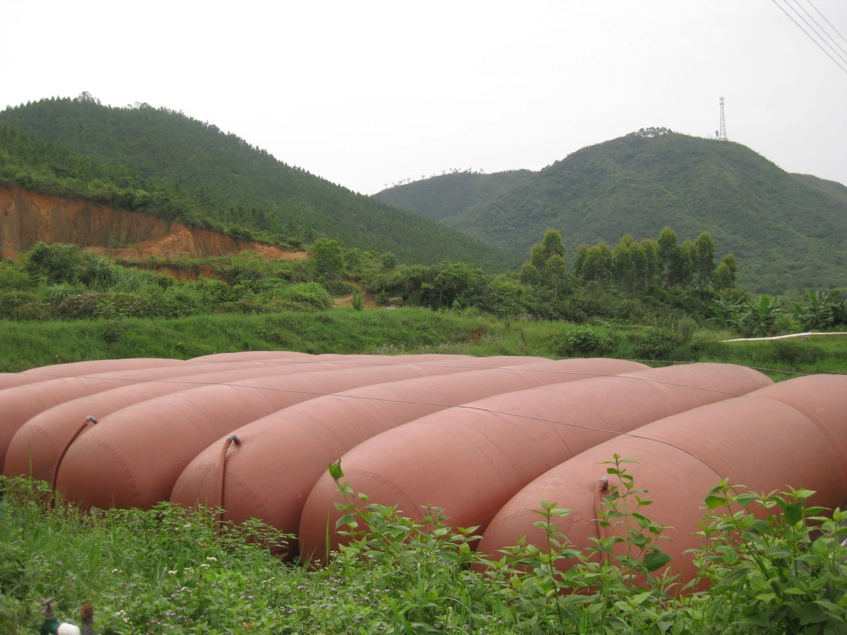 PVC Coated Fabric Soft Biogas Digester Flotation Soft Tank Holder