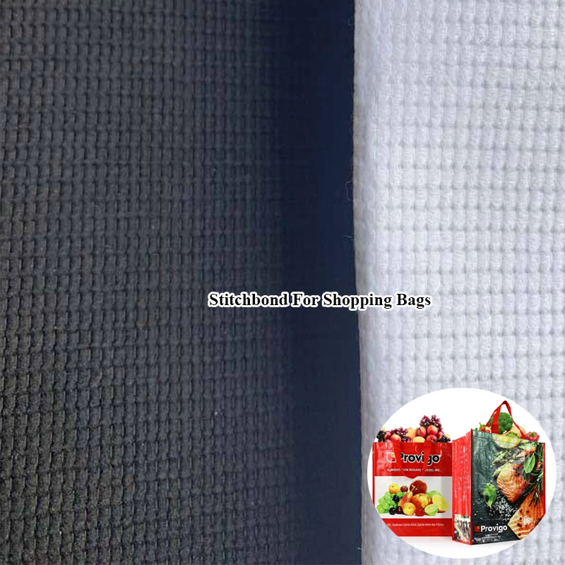 100% Recycled Polyester Roofing Non Woven RPET Stitchbond Nonwoven Fabric for Shopping Bags