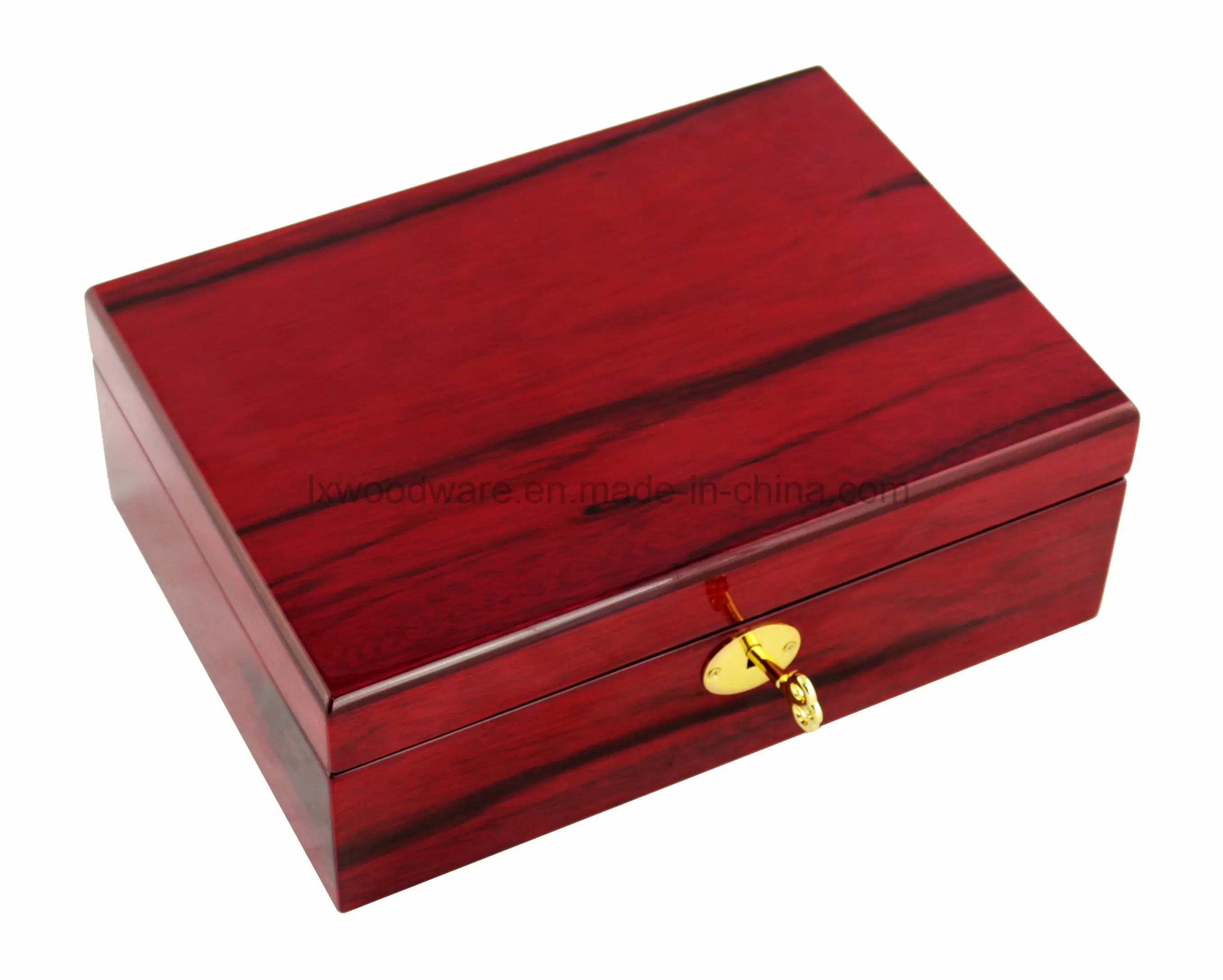 Rosewood Gloss jóias em madeira lacada em caixa de oferta de embalagem/Case