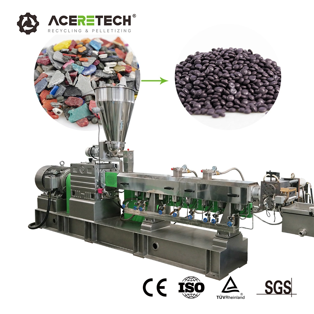 OEM ODM Plastic PVC Hot Cutting Parallel Twin-Scerw Pulls Strip Granule Extrusion Granulation Line