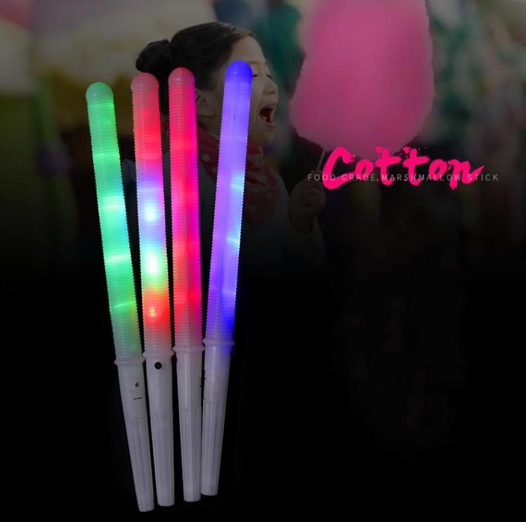 Party Supplies Glow LED Stick Cotton Candy Cones Colorful Flashing LED Stick Sugar Marshmallow Sticks Party Favors Christmas Supply