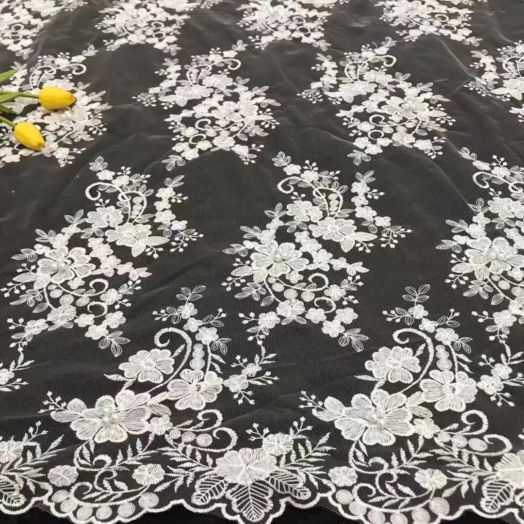 New Arrival Fashion Bead Embroidery Lace Fabric