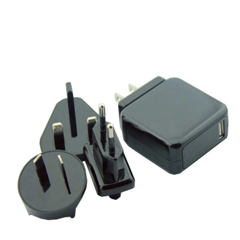 Adaptador de alimentação de plástico Pengchu 5v 0,5a 1a 2a 3a 2,5 w 5 w 10 w 15 w, intermutável, parede eu au us uk adaptador para telemóvel