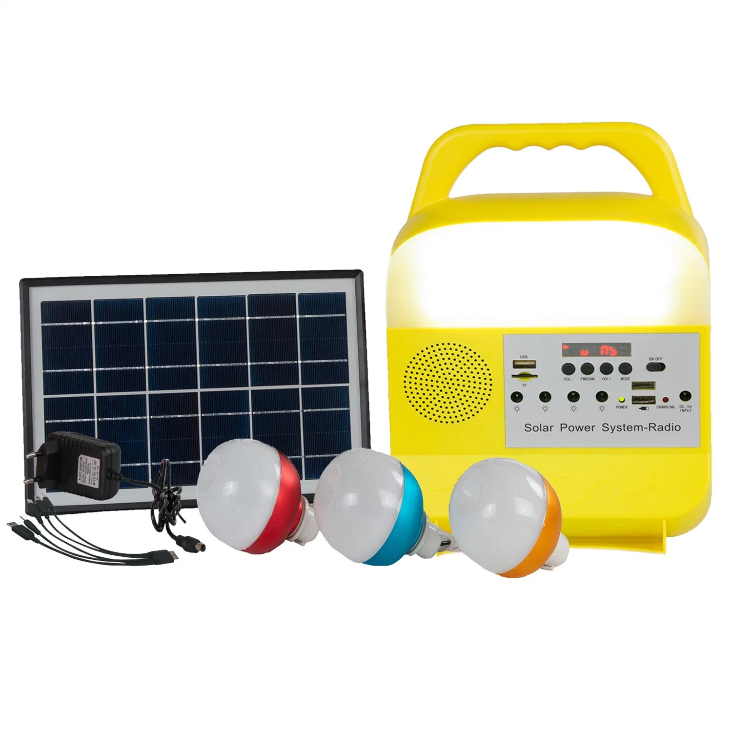 Lampe de lecture solaire LED avec kit d'alimentation solaire panneau solaire portable