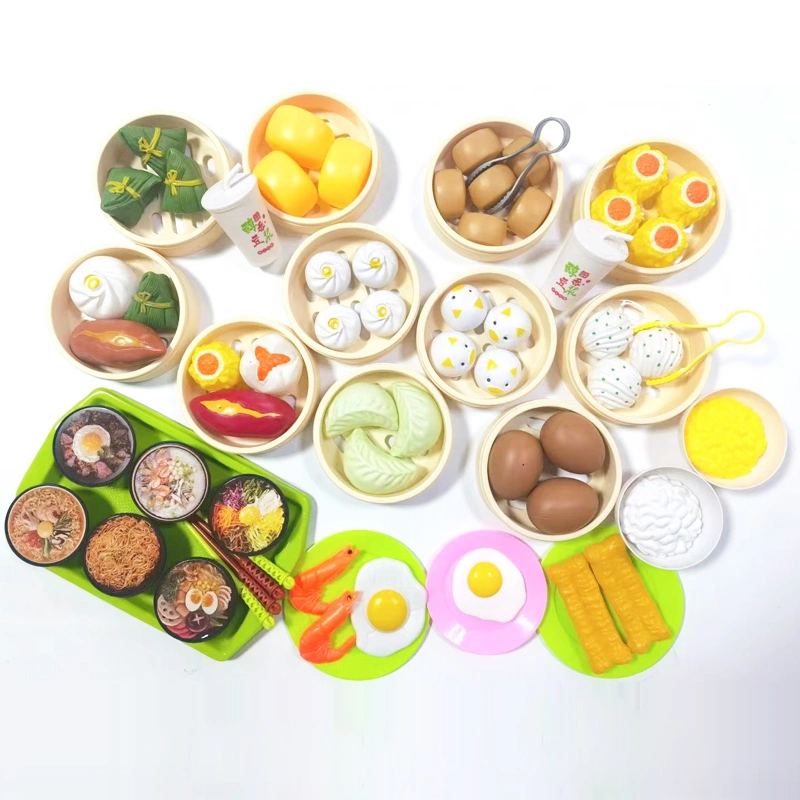 OEM Hot Sale Kitchen Toys Play Food Fruit Vegetable Cutting Toy Ice Cream Dim Sum Pretend Role Toys Birthday Gift