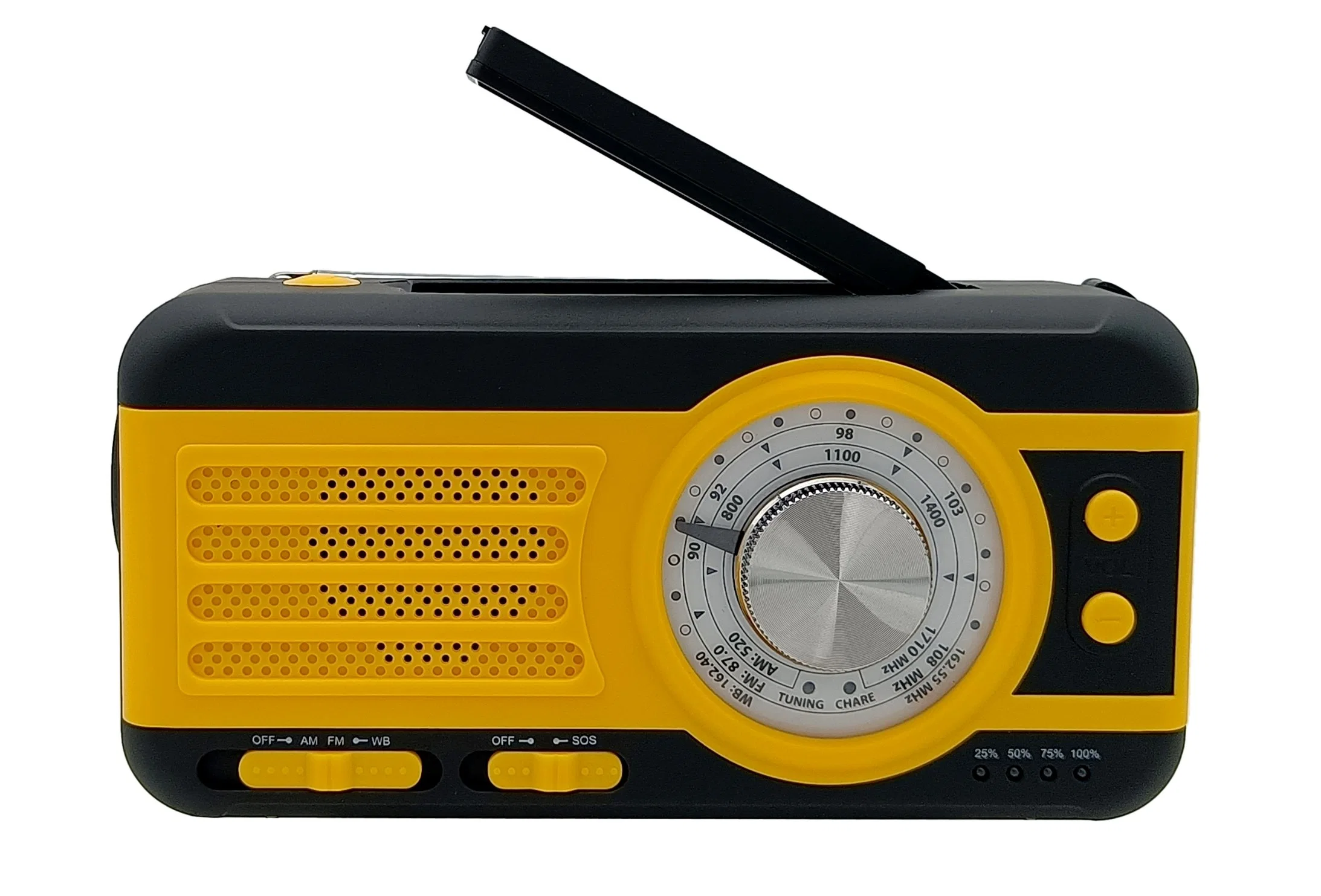 Emergencia Solar Hand Crank portátil AM/FM/NOAA Weather Radio