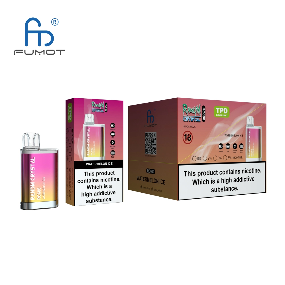 Fumot Tpd E cigarrillo Randm Crystal 600 inhalaciones de Vape desechables