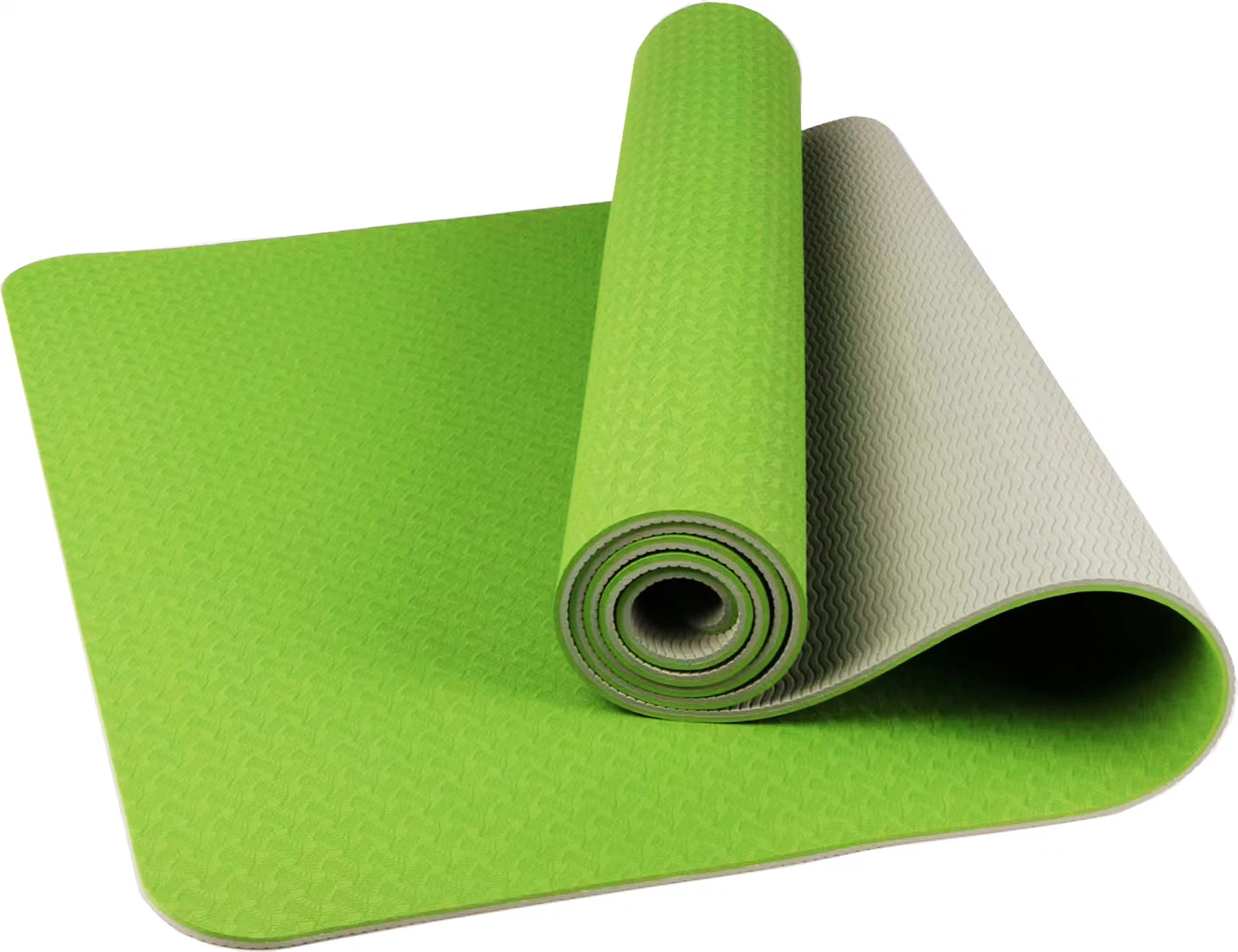 Impresión personalizada Eco Friendly caucho Non Slip Kids 6mm Doble Capa TPE Yoga Mat dos Color Mat ejercicio