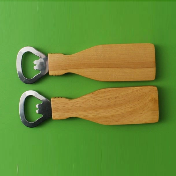 Manufacture Promotional Gift China Wholesale/Supplier Custom Stainless Steel Wooden Bottle Opener