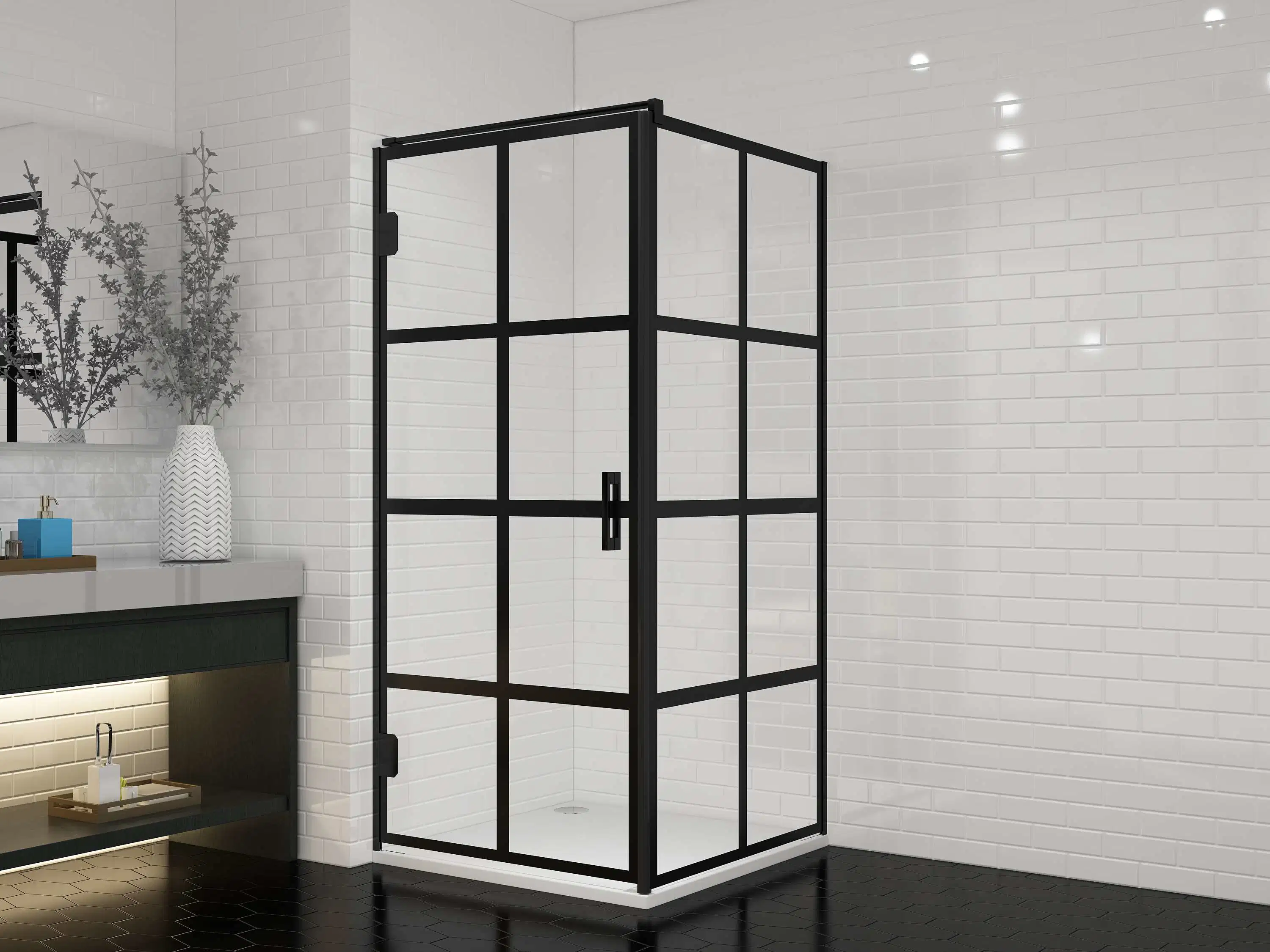 Black Shower Room Shower Enclosure