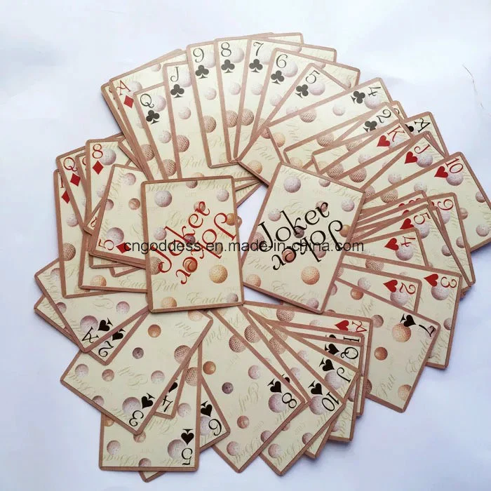 Designs de cliente revestido de plástico Casino Poker jogando baralho