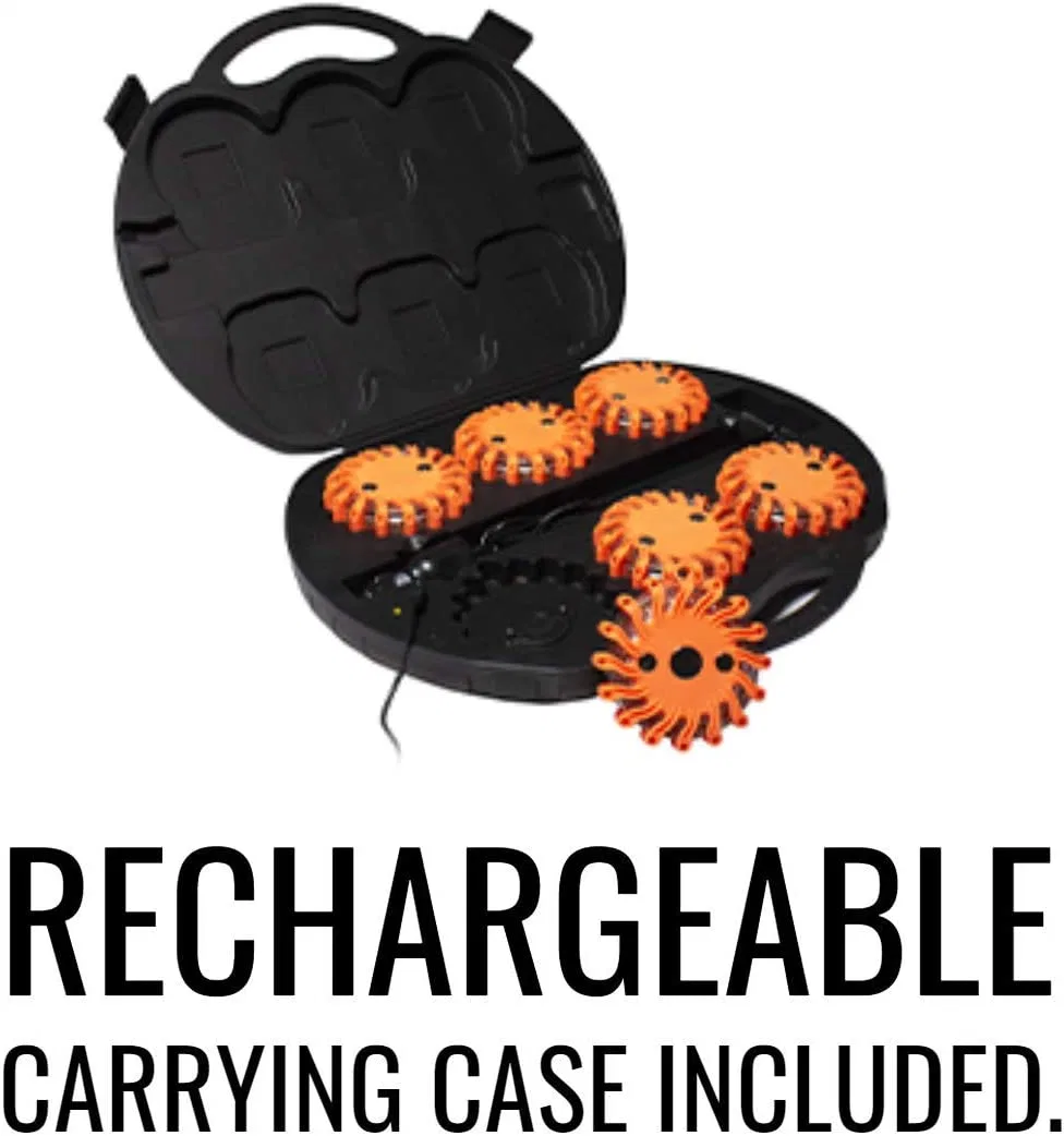 Pack de 6 LED rechargeables étanches IP66 Les fusées éclairantes avec valise