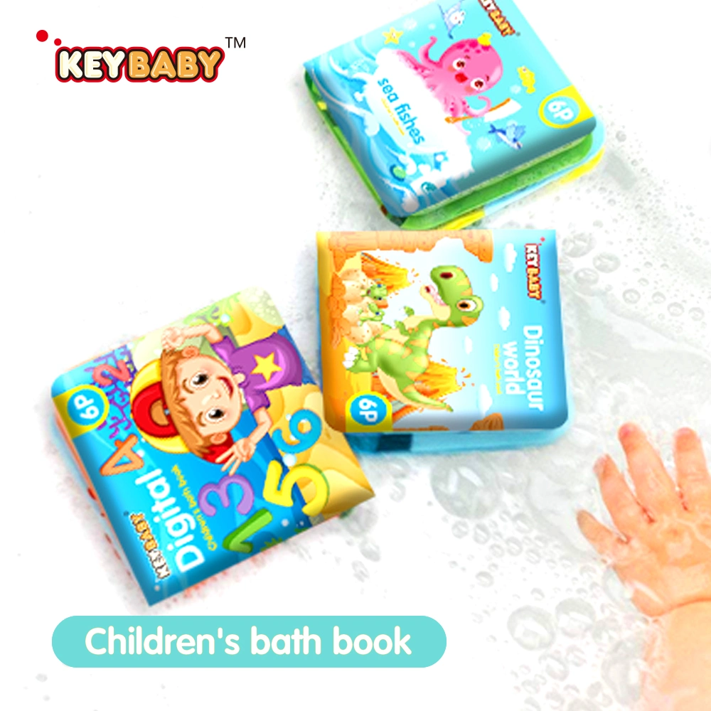 Keybaby PVC Waterproof Soft Bath Book for Kids Baby Early Learning Children Educational Toys