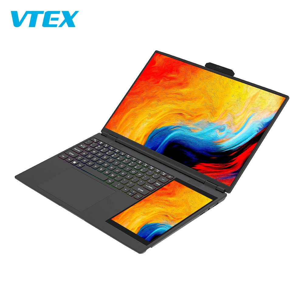 Vtex Dual Screen Laptops 15.6inch +7&rdquor; Capacitive Touch Screen 10th Generation Core I7 Dual Graphic Card Gaming Laptop Computer I7