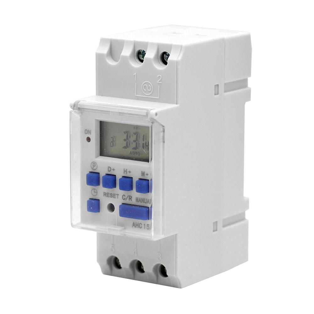 Factory Marketing Ahc15A DIN-Rail Timer Multi-Functional 50-60Hz Digital Programmable Weekly Digital Timer