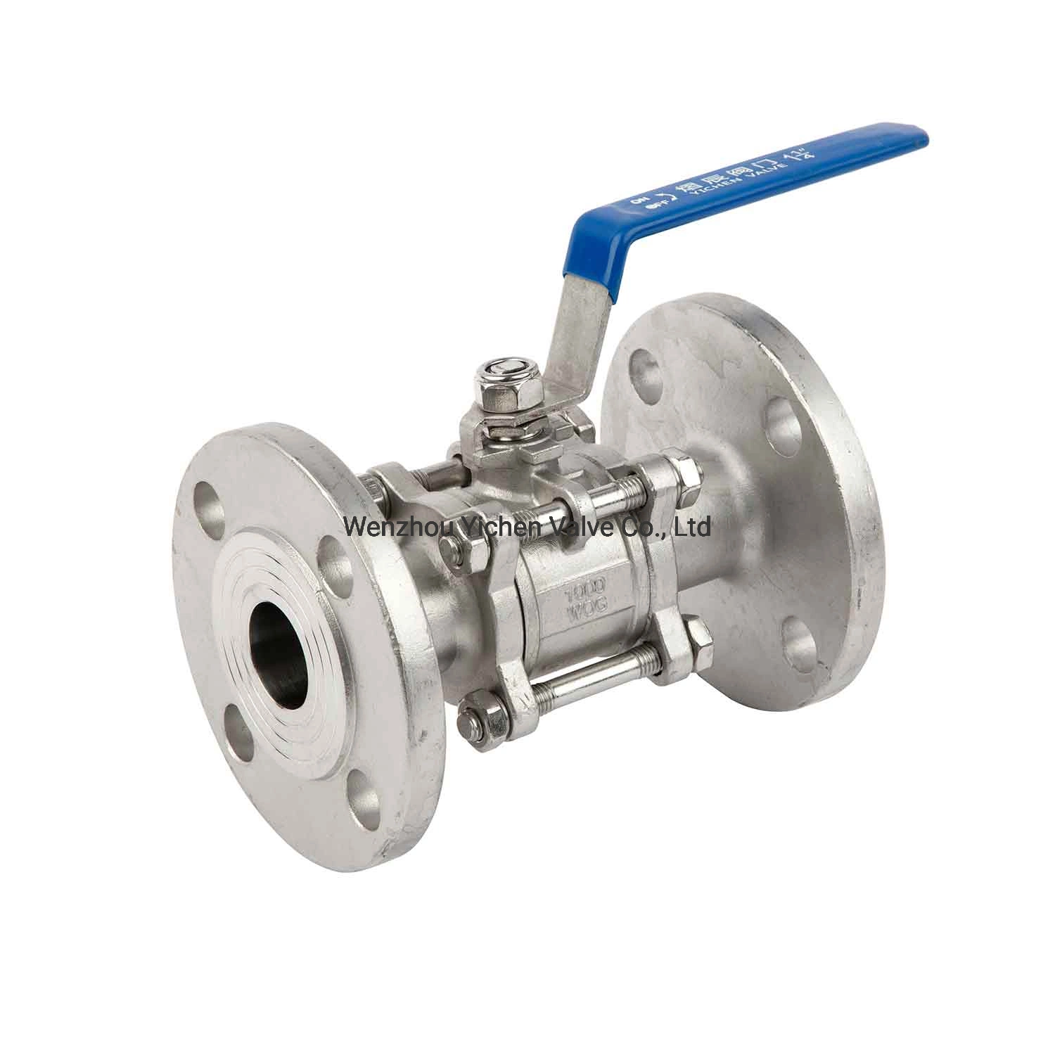 Precision Design, 3-Piece Flange, Stainless Steel Ball Valve, Full Port, 316/304 Material