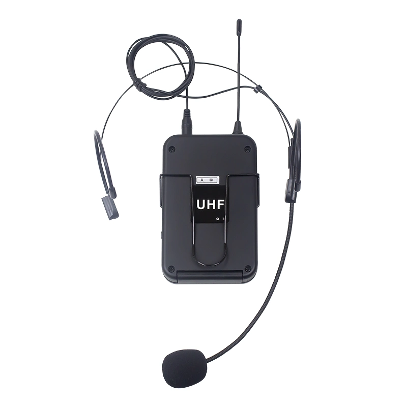 UHF drahtloses Headset-Mikrofon mit Bodypack-Sender für Unterricht/Führung Führung/Sprache