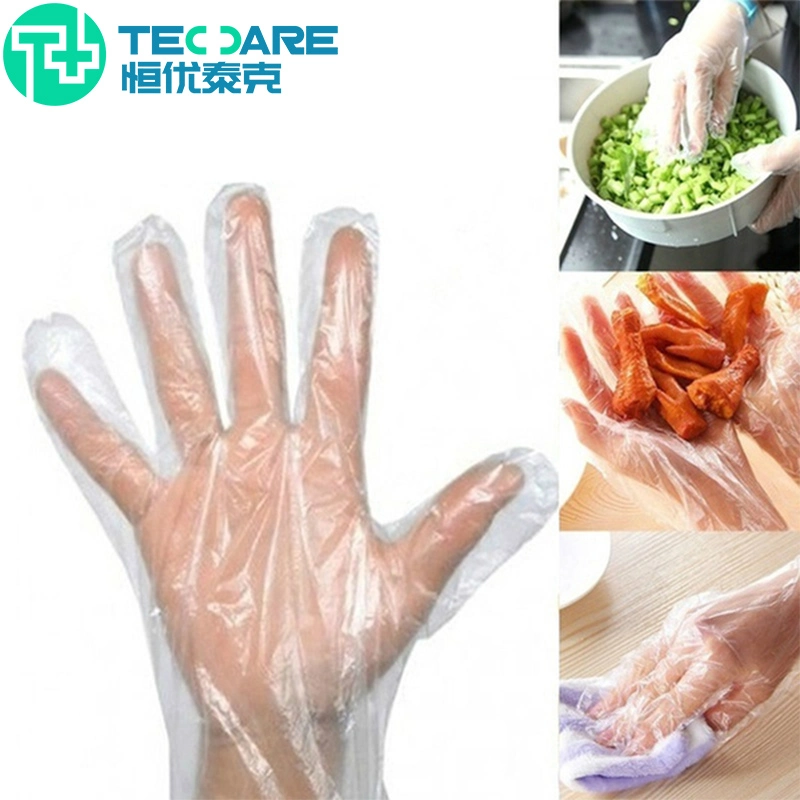 Factory Wholesale/Supplier HDPE Clear Color Plastic Polythene Kitchen Waterproof Disposable PE Gloves