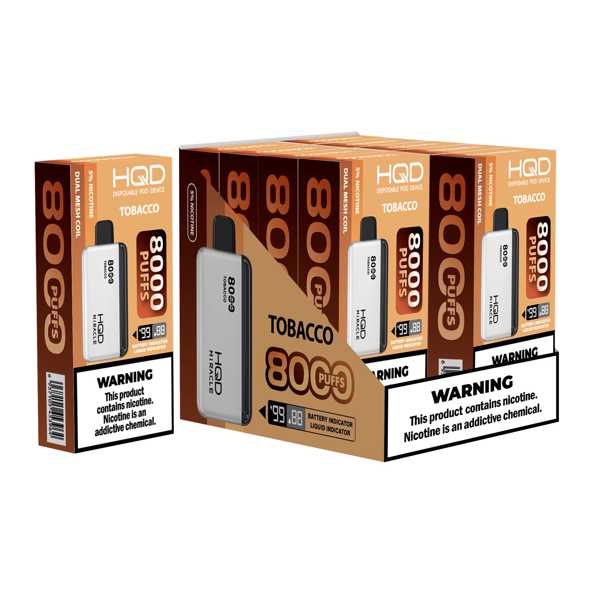 Latest Products Disposable/Chargeable Vape H109 Miracle 8000 Puffs Tobacco