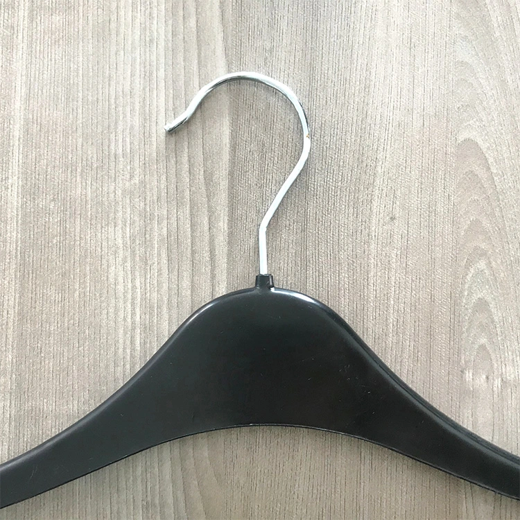 Plastic Rack Top Clothes Sweater Hanger with Metal Hook for Adult