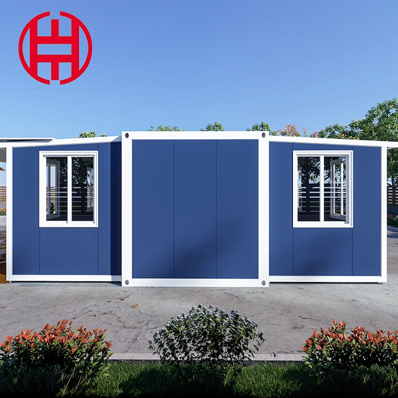 Holzmaserung 40 FT 20 FT modernes Prefab Expandable Container House Living Mobile Fertighaus Villa 3 Schlafzimmer mit Bad