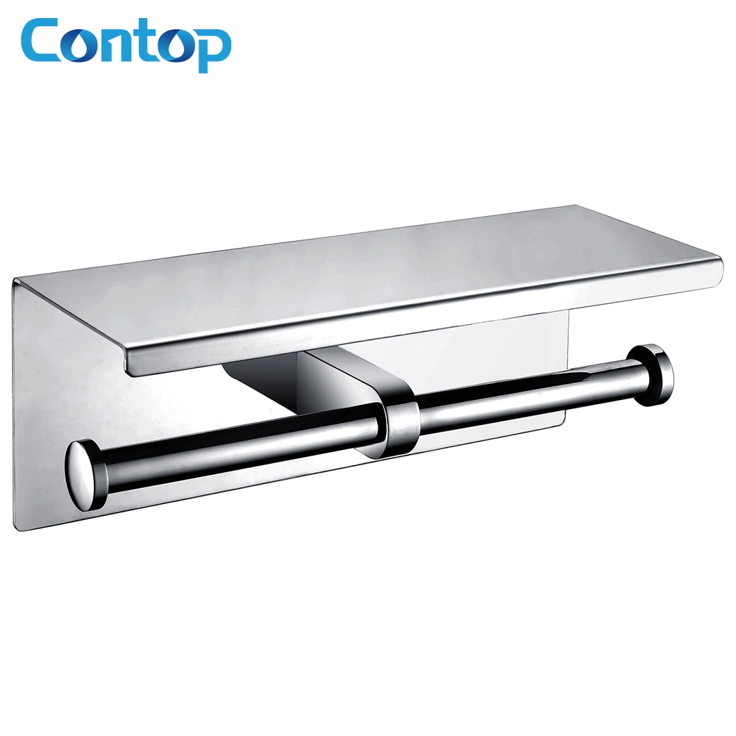 Wholesale/Supplier Factory Price Bathroom Stainless Steel Double Paper Holder for Hotel Home Apartment