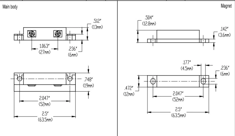 Produits en usine 5V 12V 24V 48V NC/pas de l'interrupteur d'induction magnétique du capteur de proximité ou de la porte d'ascenseur