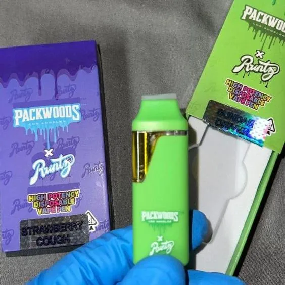 Packwoods X Runtz الجملة فارغة قلم البخاخة 2 مللي Disposable قلم النمط الإلكتروني سيجارة