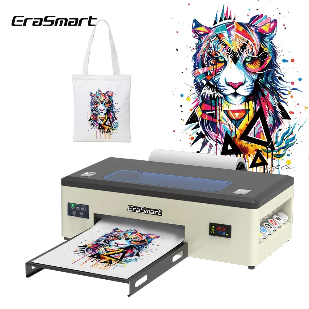 Erasmart White Toner Desktop Small Inkjet Printer Automatic T Shirt Printer Machine Heat Transfer Pet Film A3 Dtf Printer