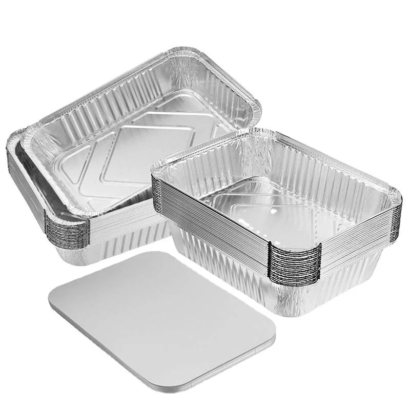 Aluminum Foil Food Storage Boxes with Aluminum Foil Lids