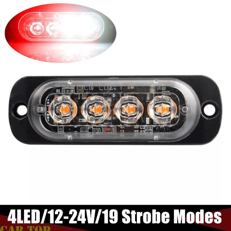 12V 24V 6 LED Car Bus Truck Trailer Lorry Side Marker Lights Brake Signal Lamp Blinker Light Indicator Side for Bus Truck Carava