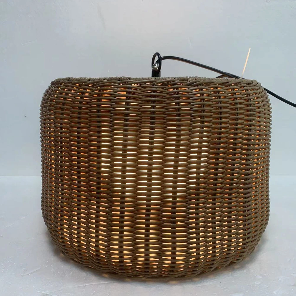 Cocina de Diseño Clásico de Rendimiento de alta calidad/alto costo comedor Bambú Jute Rantten Lámparas de lámpara de linterna redonda luces de punto de mano