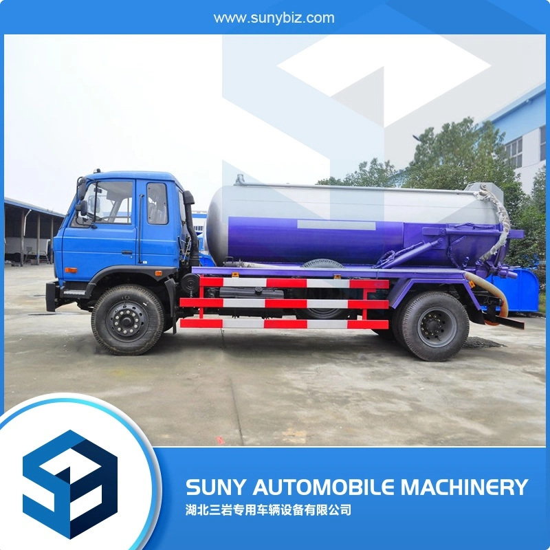 Dongfeng 8-10 Cubic Miters Vacuum Sewage Fecal Suction Tank Truck