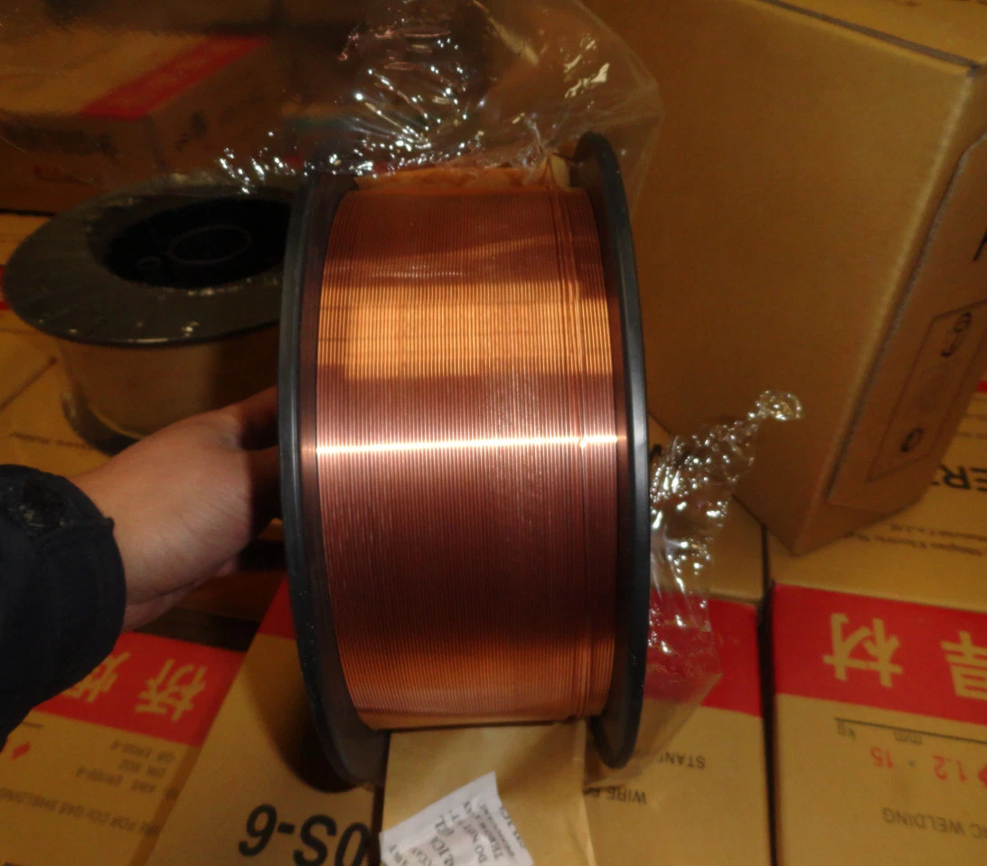 Copper Coated Welding Wire Sg2 Er70s-6 C02 MIG Mag Soldering Wire 15kg Plastic Metal Spool