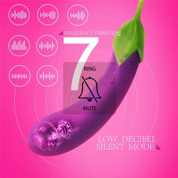 Hot Sale High Quality Female Adult Products Novelty Eggplant Shape 10-Speed Masturbation Vibrator Closer to The G-Spot for Women