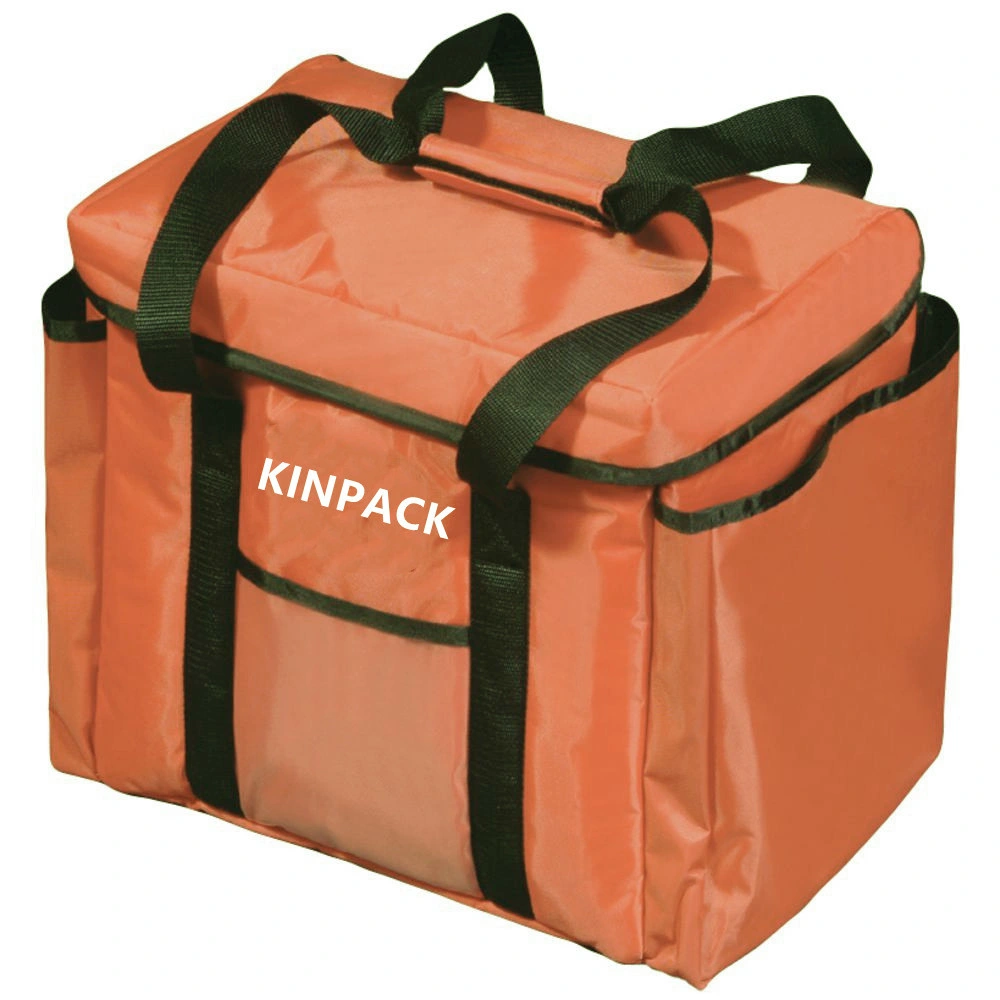 Orange Color Logo Customize Cooler Bag Heat Insulated Food Delivery Box