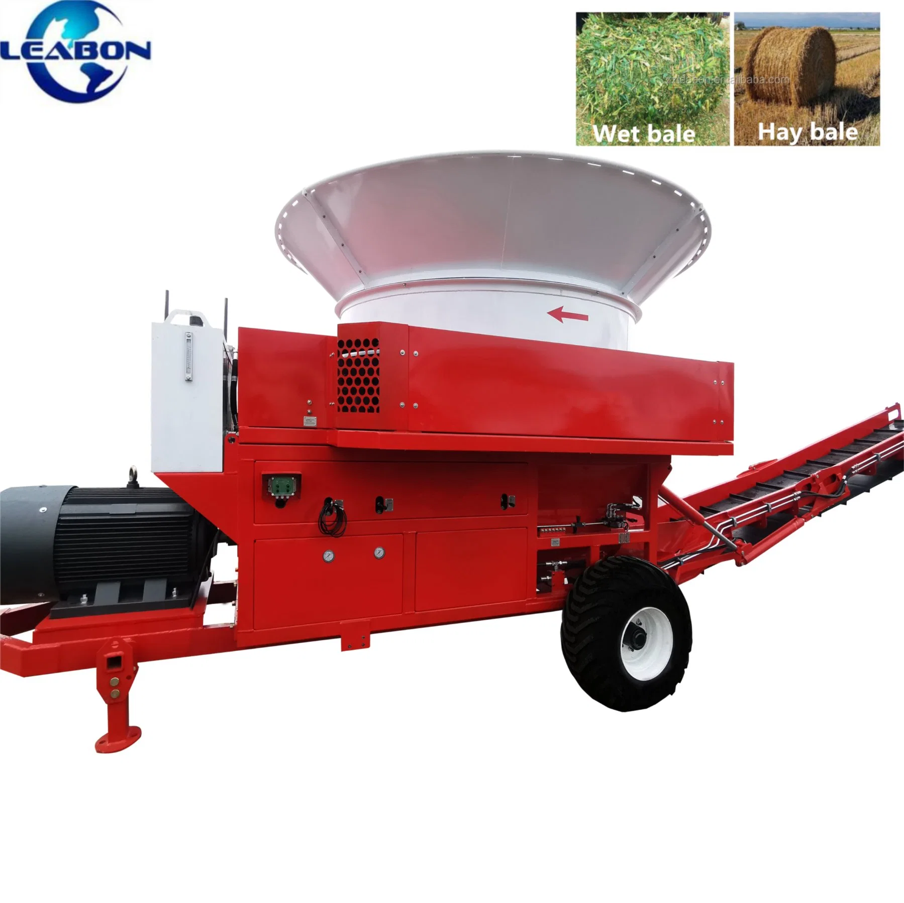 Venta caliente Móvil heno Rotary Grass Bale Gralding Machinery Precio de la máquina trituradora