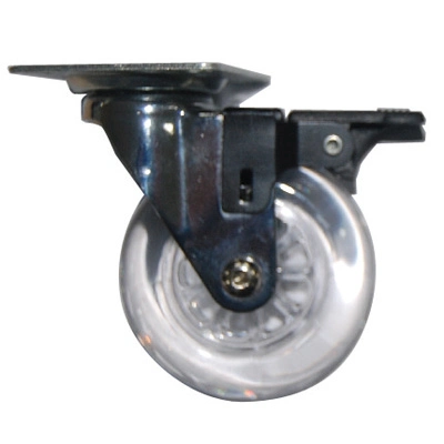 Transparent Caster Wheel 360 Degree Mini Swivel Wheel Furniture Caster with Brake