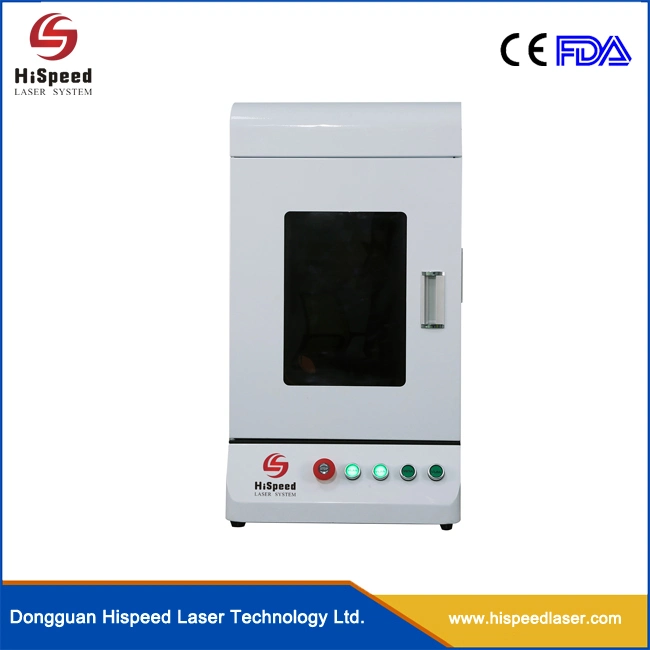 Mini Enclosed Fiber Laser Engraving Machine with RF Metal Tube Laser Source