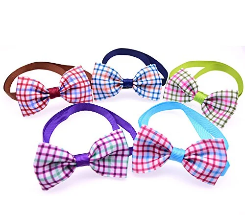 Pet Grooming Accessories Classic Plaid Style Pet Adjustable Dog Cat Bowties