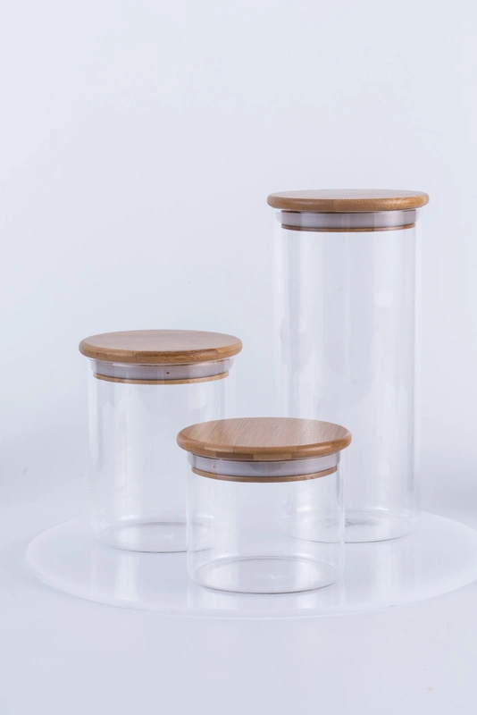 a Set Exquisite Glassware High Borosilicate Glass Storage Jars/Food Glass Storage Jars/Glass Jars