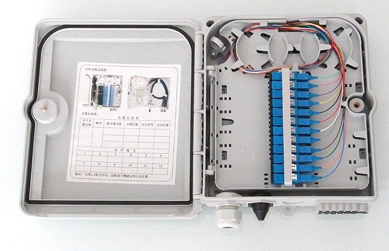 Fiber Optic Distribution Box with 12PCS Adaptor and Pigtails