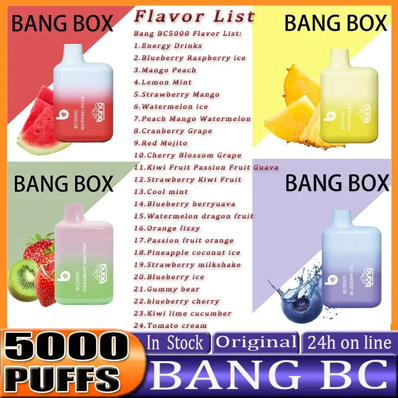 5000bocanadas de humo desechables Vape Pen Bang Box 5000puff energía