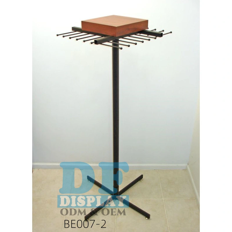 Metal Iron Display Rack Stand with Hanger for Retail Underwear Belt Glove Display Rack