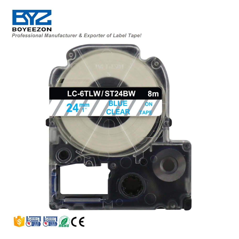 LC-6tlw/ST24BW azul claro 24mm*8m Cartucho Compatible Epson Kingjim