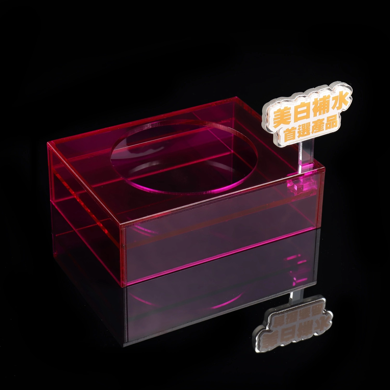 Caixa de visualização em acrílico personalizada caixa de base para lojas especializadas em interiores para Mostra os ornamentos